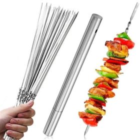 20pcs Grilling Flat Metal BBQ Skewers Stainless Steel Kabob BBQ Skewer 35CM/13.77inch 20pcs Grilling Flat Metal BBQ Skewers Stainless Steel Kabob BBQ Skewer 35CM/13.77inch